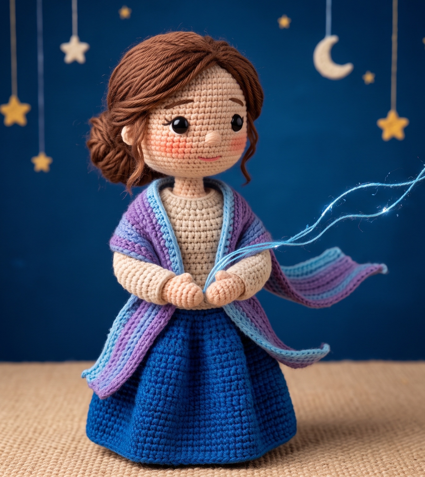 Andrea en tejido amigurumi hiperrealista