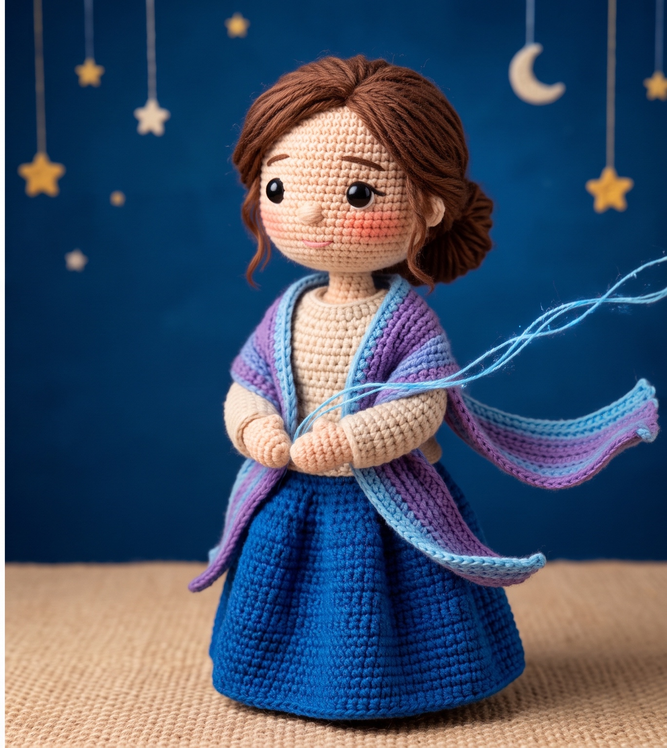 Andrea en tejido amigurumi hiperrealista